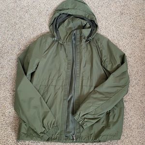 Hunter green windbreaker